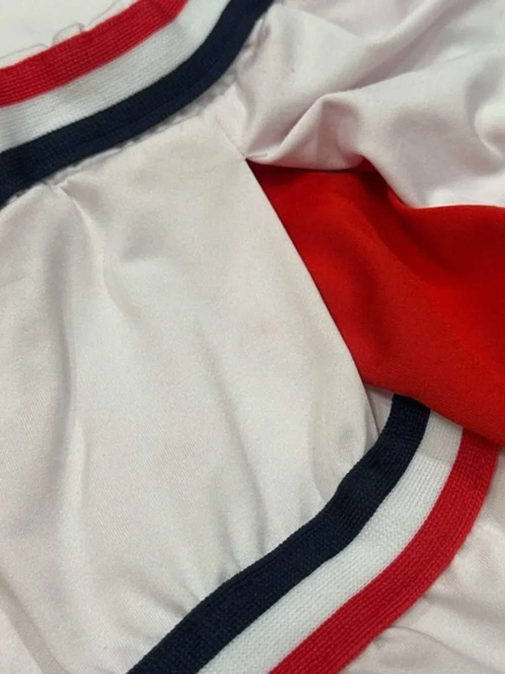Girls White and Red Cheer Costume